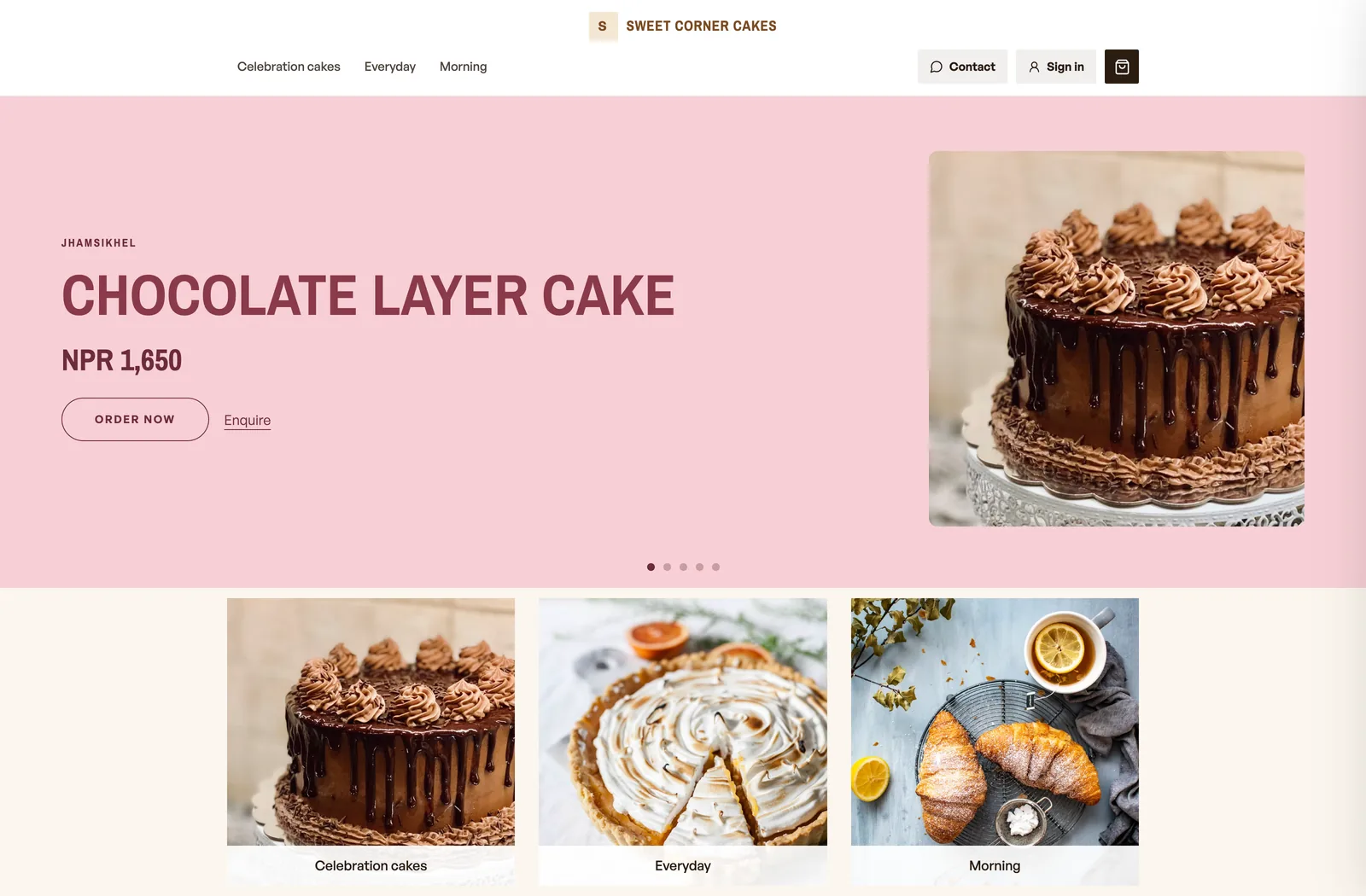 Cake Shop, for the celebration order
